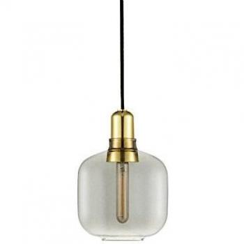 Lámpara Colgante Amp Pequeña Ahumado/Latón - Normann Copenhagen