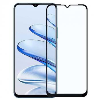 Protector de Pantalla Cristal Templado Premium 9D con Marco Negro para Honor 70 Lite/X8 5G/X6 4G, Vidrio Antigolpes, Dureza 9H, Borde Redondo