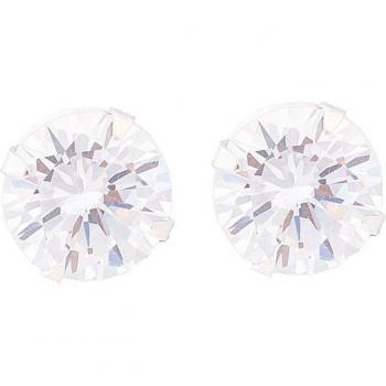 Pendientes de plata de ley 925 Luxenter Essential con circonita brillante y baño de rodio