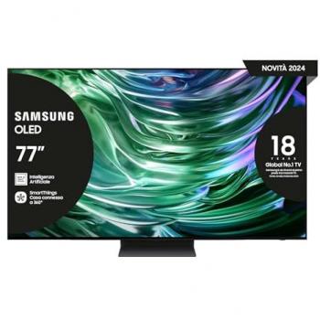 Samsung Smart TV OLED 4K 77 QE77S90DAEXZT, Wi-Fi, Procesador NQ4 AI GEN2, Píxeles autoluminiscentes, Diseño Laser Slim, Dolby Atmos