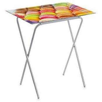 Mesita Plegable Don Hierro con Bandeja Extraíble para Cocina y Camping, 65,5 x 61,5 x 42 cm