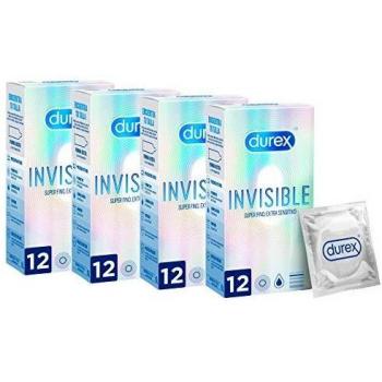 Durex Preservativos Invisible Extra Fino Extra Sensitivo y Extra Suave - 48 condones