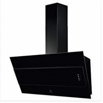 CAMPANA ELECTROLUX 90 CM DECORATIVA INCLINADA NEGRA