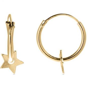 Pendientes Esenciales de Luxenter en Plata Esterlina 925 con Acabado en Oro Amarillo de 18k