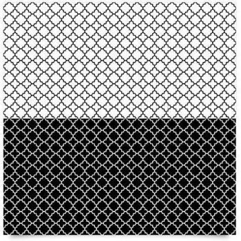 Your Design Blanco y Negro - Marroquí azulejos vierpas patrón Set - selbtsklebe pantalla, lámina, manualidades pantalla, DIY, diseño pantalla, pegatinas, madera pantalla, cristal pantalla, metro, plástico vidrio, 100 x 100cm