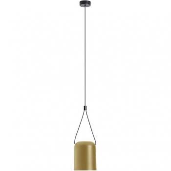 Colgante decorativo de techo Attic en aluminio negro mate para 1 bombilla E27, longitud de 250 cm