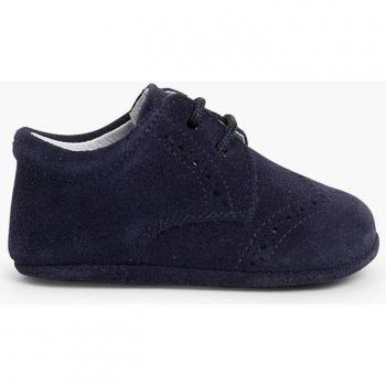 Zapato inglés de bebé niño de piel de serraje tipo blucher