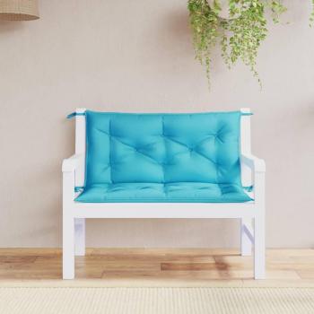 Turquoise Garden Bench Cushions 2pcs 39.4x19.7x2.8 Fabric