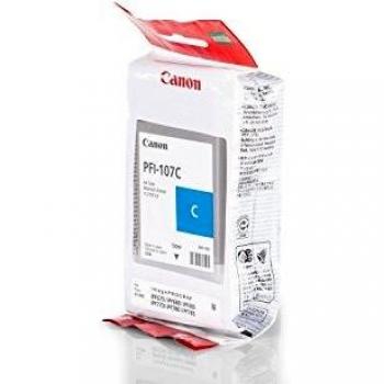 Canon PFI-107C Cartucho de Tinta Original en Color Cian, Compatible con Modelos iPF670, iPF680, iPF685, iPF770, iPF780 y iPF785