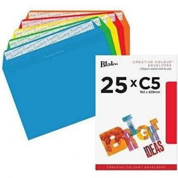 Blake Creative Colour C5 Peel and Seal Wallet Envelopes - Assorted Colours