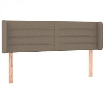 Cabecero Tapizado con LED Gris Taupe 147x16x78/88 cm