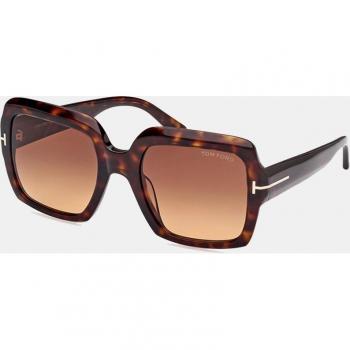 Tom Ford Elegant Square Sunglasses for Women, Brown Gradient Lens, Size: 54 MM