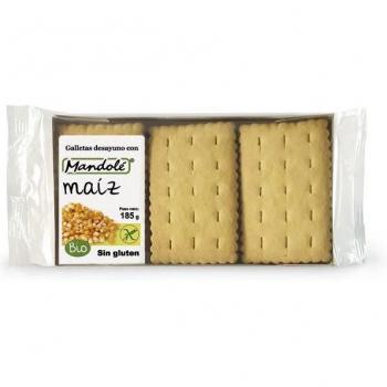 Mandole Galletas de Maíz para Desayuno Bio Sin Gluten 185g