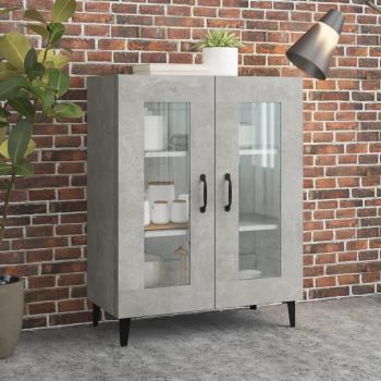 Armario de hormigón gris 69,5x34x90 cm de madera multicapa