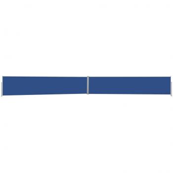 Cortina lateral retráctil para patio 140x1200 cm Azul