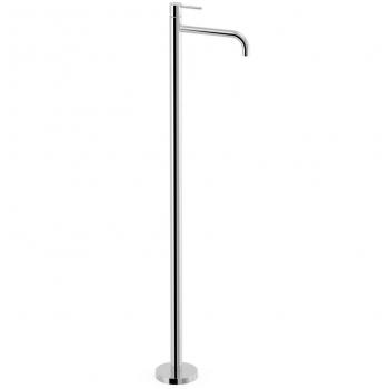 Grifo Monomando para Lavabo con Toma a Suelo Color Cromo Tres Study Exclusive 26285305