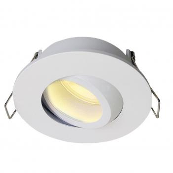 Empotrable de Techo Basculante Acuario IP65 de Aluminio y Cristal Blanco GU10 220/240V Ø85x42mm