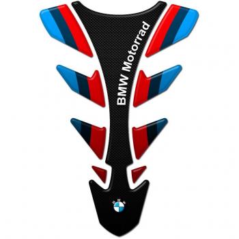 Motoking tanque pad compatible ETIQUETAS 3D-ETIQUETA' 'BMW OSCURO CARBON LOOK Serie MGP''- tanque de la motocicleta y la protección de la pintura universal