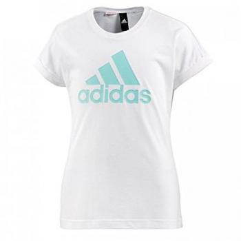 adidas Yg Logo Tee Camiseta, Niñas, Blanco