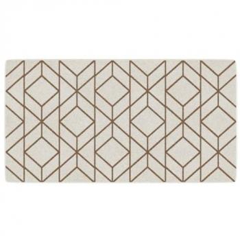 Alfombra de pelo corto multicolor 80x150 cm antideslizante para interior y exterior