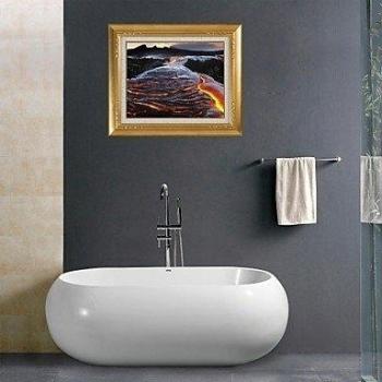 kai Pegatinas de pared de etiquetas de la pared 3d, baño magma volcánico pared pegatinas decoración mural pvc