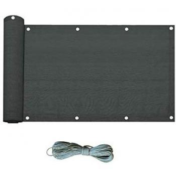 Pantalla de Privacidad para Balcón 75x600 cm - HDPE Gris Antracita 180 gr/m²