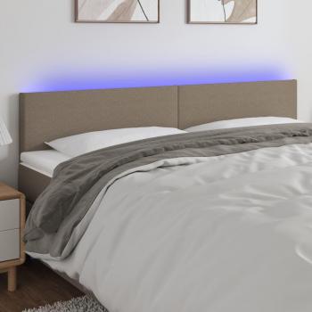 Cabecera Led Tortorora 180x5x78/88 cm en Tela Gris Taupe