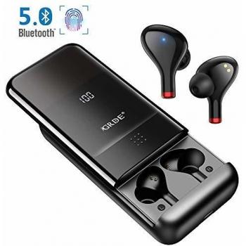 Auriculares Inalámbricos, 2-en 1 Estéreo Auriculares Bluetooth Deportivos y 10000mAh Estuche de Carga, 500H Playtime, Impermeable Auriculares para Phone con Bluetooth