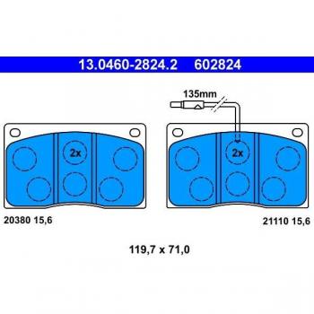 Pastillas de freno ATE 13.0460-2824.2