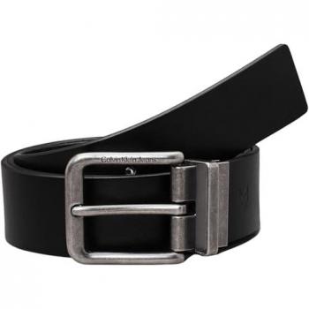 Calvin Klein Jeans Classic Casual Adjustable Leather Belt Black 35mm