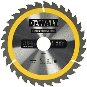 Dewalt DT1942-QZ DT1942-QZ-Hoja para construcción 184x30mm 30T