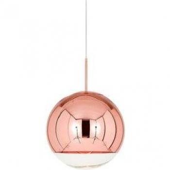 Lámpara de techo Copper Ball cristal espejo Ø40 cm