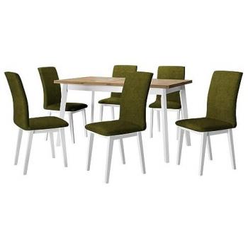 Conjunto de Comedor Victorville 321, Negro, 6 Asientos, 140 x 80 x 75 cm