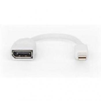 Adaptador de cable de vídeo Digitus DB-340405-001-W, DisplayPort 1.2, mini DP a DP, longitud de 0,15 m