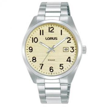 Reloj Analógico de Cuarzo para Hombre Lorus RH911RX9 Plateado con Pulsera de Acero Inoxidable, Plata/Amarillo