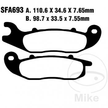 Pastilla de freno sinterizada EBC SFA693HH para scooter