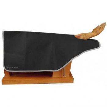 Jamonprive Cubre Jamón Color Negro con Borde Gris - Funda para Jamón Ideal para Proteger Jamones y Paletas Serranas o Ibéricas - 40% Algodón y 60% Fibra
