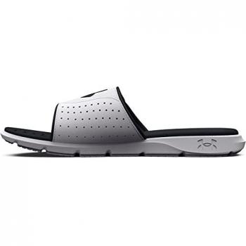Chanclas Under Armour Ignite 7 SL, color blanco y negro, para hombre, talla 42.5 EU
