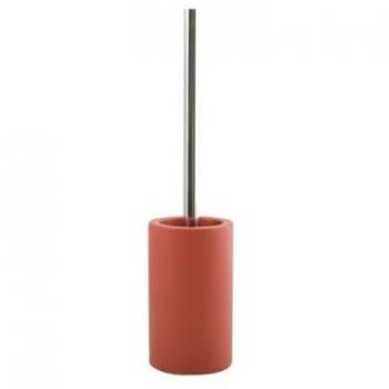 Porta Escobillas WC Porcelana Terracota Tube Mat con Soporte y Cepillo Ø 10,5 cm