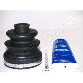 Juego de fuelles para junta homocinética JAPANPARTS KB-251, compatible con vehículos, incluye dos fuelles de goma, abrazaderas y grasa, diseñado para proteger la junta homocinética del polvo y la suciedad
