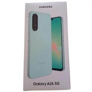 Smartphone Samsung Galaxy A26 5G, 6GB RAM, 128GB, Pantalla Super AMOLED de 6.7, Android 15, Color Menta, Doble SIM, Batería de 5000 mAh