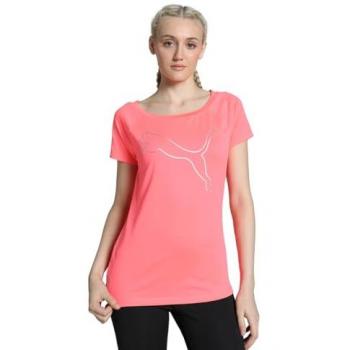 Puma Women's Favorite Cat Training Jersey T-Shirt - Sunset Glow Pink