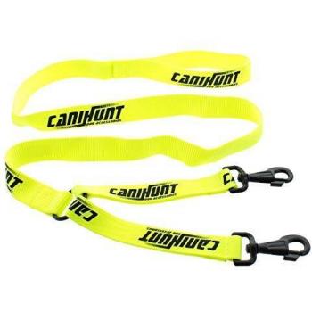 Correa plana para perros con acoplador integrado de 150 cm y 30 cm, color amarillo
