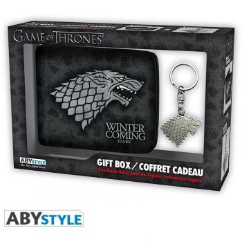 ABYstyle - Juego de tronos - Caja de regalo - Monedero + Llavero Stark