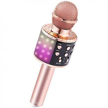 Micrófono Karaoke, Micrófono Bluetooth Inalámbrico para Niños Juguetes Niña 3 4 5 6 7 8 9 Años Regalo Niña 3 4 5 6 7 8 9 10 Años Micrófono Portátil con Altavoz Juguetes Niños 3 4 5 6 7 10 11 12 Años