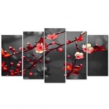 DekoArte - Cuadro moderno en lienzo flores 150x80cm