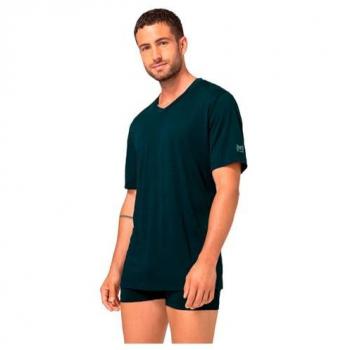 Super.Natural Men's Sierra V Neck Short Sleeve T-shirt in Blueberry