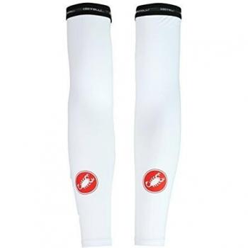 Castelli UPF 50+ LIGHT - Mangas ligeras para brazalete, Blanco, L