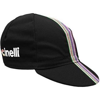 Cinelli Cap Vintage Fahrrad Rider Mützen Kappen Fixie Retro Rennrad Fahrer, RiderCaps, Stil Ciao Schwarz