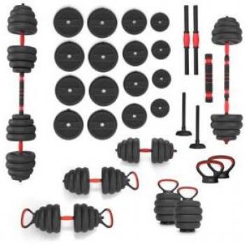 HMS SGN140 Pro 6-in-1 Weight Set (Barbell, Dumbbell, Kettlebell) 40kg